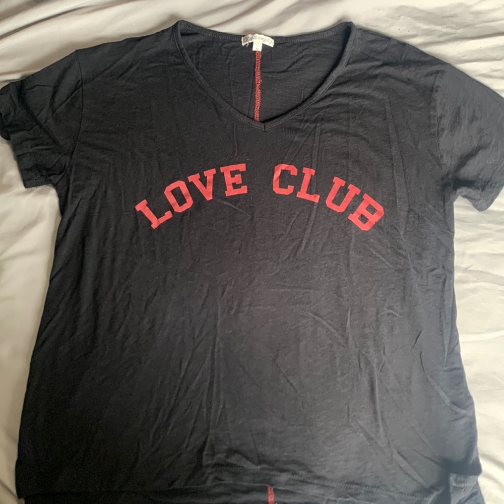 Pj Slavage M black “Love Club” soft sleep shirt